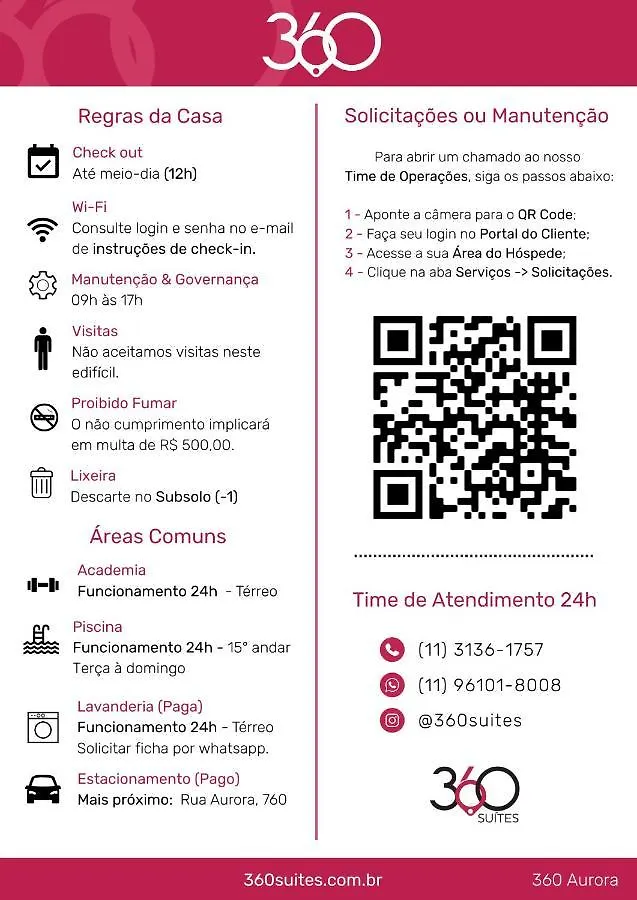 360 Suites Aurora Republica - Apartamentos Mobiliados Sao Paulo 0*,